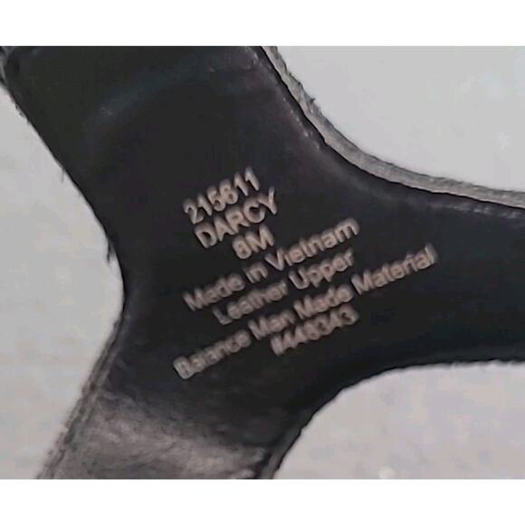 Bjorndal Darcy Black Leather Strappy Wedge Sandals 8M - Picture 7 of 9